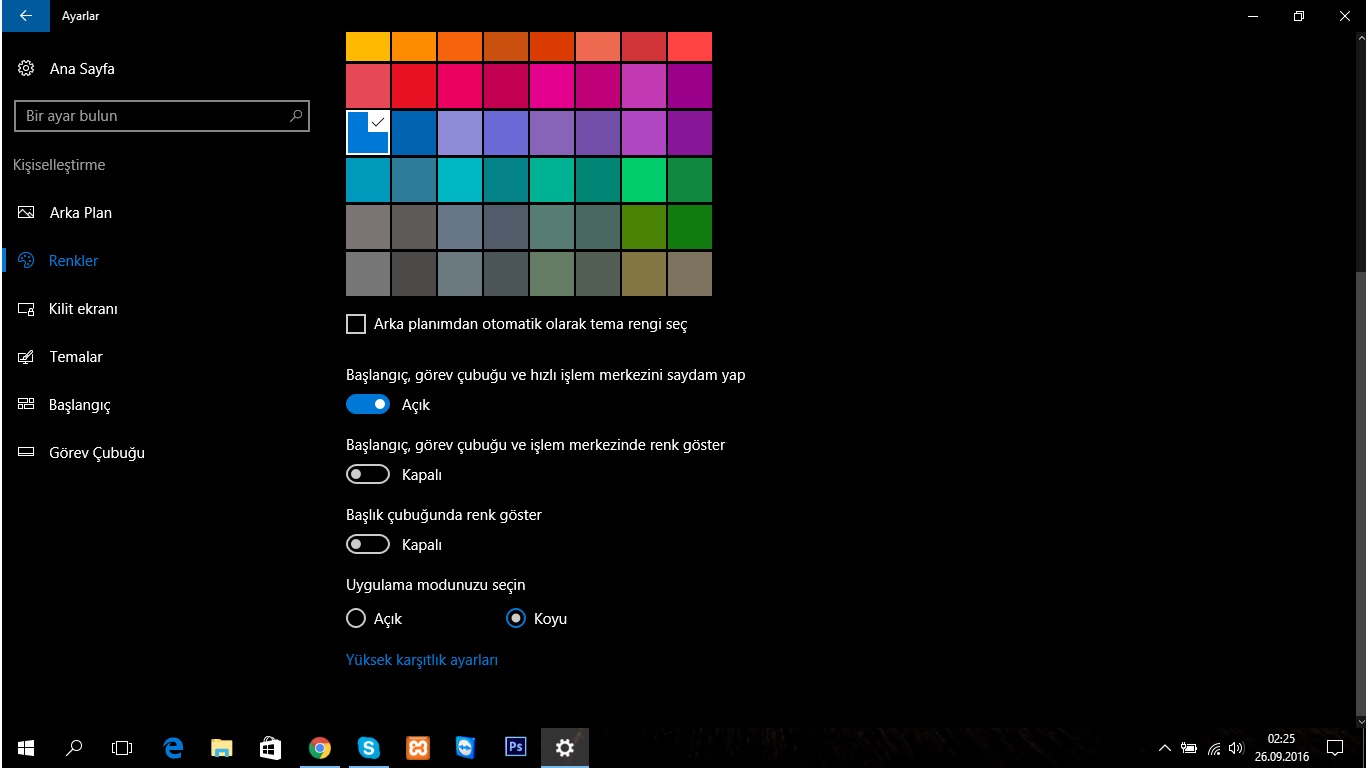 Windows 10 Siyah Tema Kurulumu